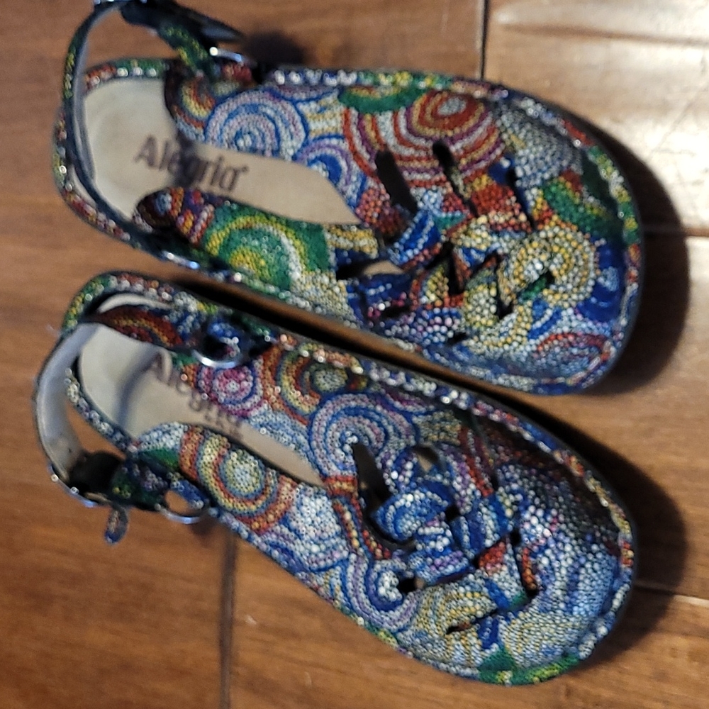 Alegria many-colored women's shoes. Great condition.